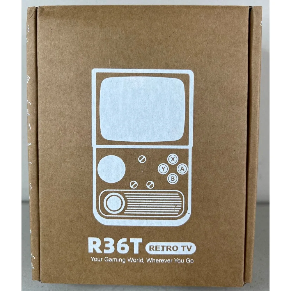 NEW R36T Retro TV Handheld Game Console System 64GB BLACK with Case USB Cable